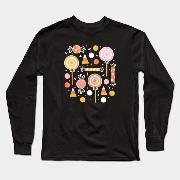 Cute Halloween Candy Long Sleeve T-Shirt by allisonromerodesign